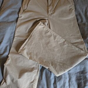 Mother Khaki Wide Leg Pants